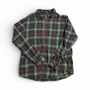 Forever 21 Men’s Plaid Button-Up Shirt - Green Blue and Red size M